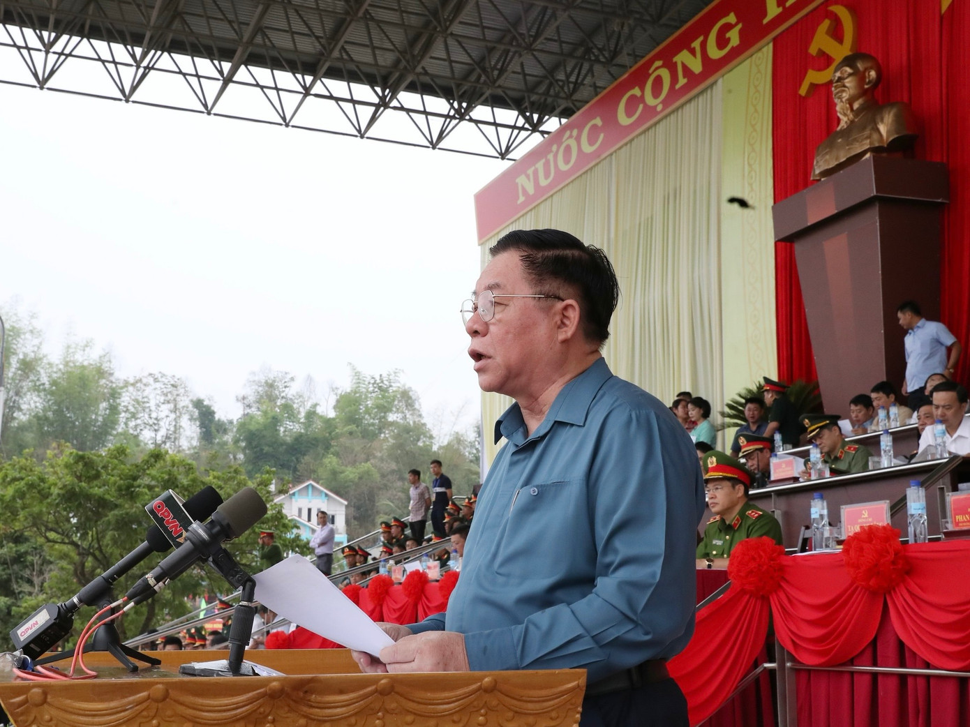 Bí thư T.Ư Đảng, Trưởng Ban Tuyên giáo T.Ư Nguyễn Trọng Nghĩa phát biểu tại chương trình sơ duyệt.