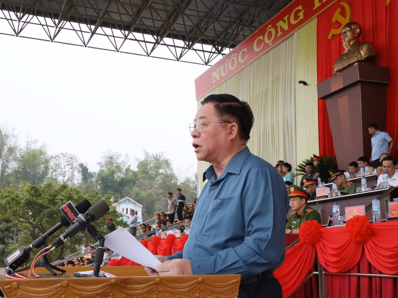 Bí thư T.Ư Đảng, Trưởng Ban Tuyên giáo T.Ư Nguyễn Trọng Nghĩa phát biểu tại chương trình sơ duyệt. Bí thư T.Ư Đảng, Trưởng Ban Tuyên giáo T.Ư Nguyễn Trọng Nghĩa phát biểu tại chương trình sơ duyệt.