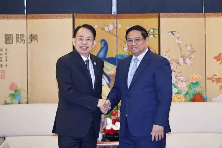 Thủ tướng Phạm Minh Chính tiếp ông Masatsugu Asakawa - Chủ tịch Ngân hàng ADB. Ảnh: Nhật Bắc.