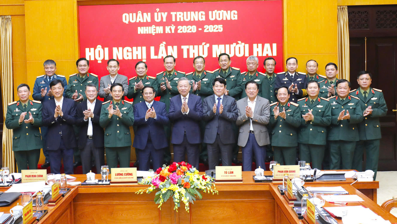 Tổng Bí thư Tô Lâm - Bí thư Quân uỷ Trung ương và các đại biểu dự hội nghị. Ảnh: N.M. Tổng Bí thư Tô Lâm - Bí thư Quân uỷ Trung ương và các đại biểu dự hội nghị. Ảnh: N.M.