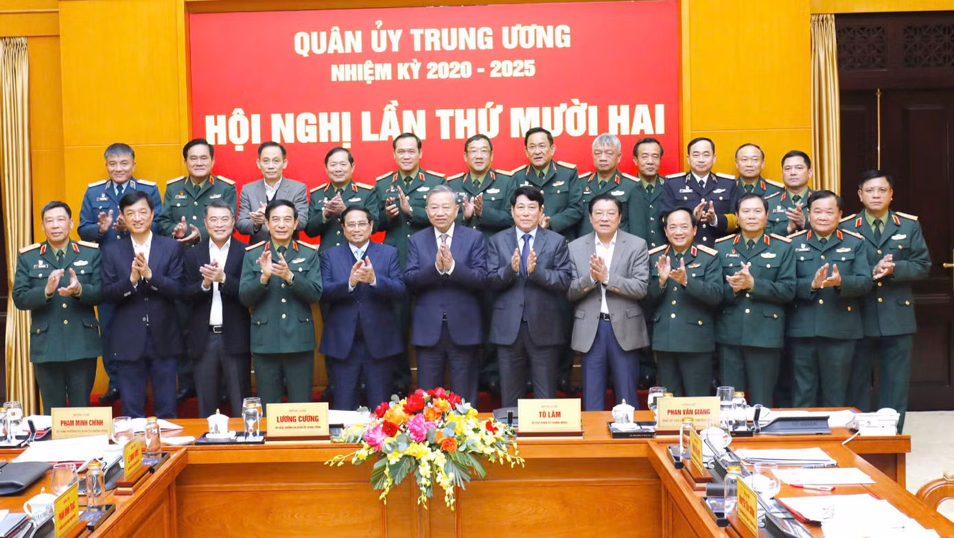 Tổng Bí thư Tô Lâm - Bí thư Quân uỷ Trung ương và các đại biểu dự hội nghị. Ảnh: N.M.