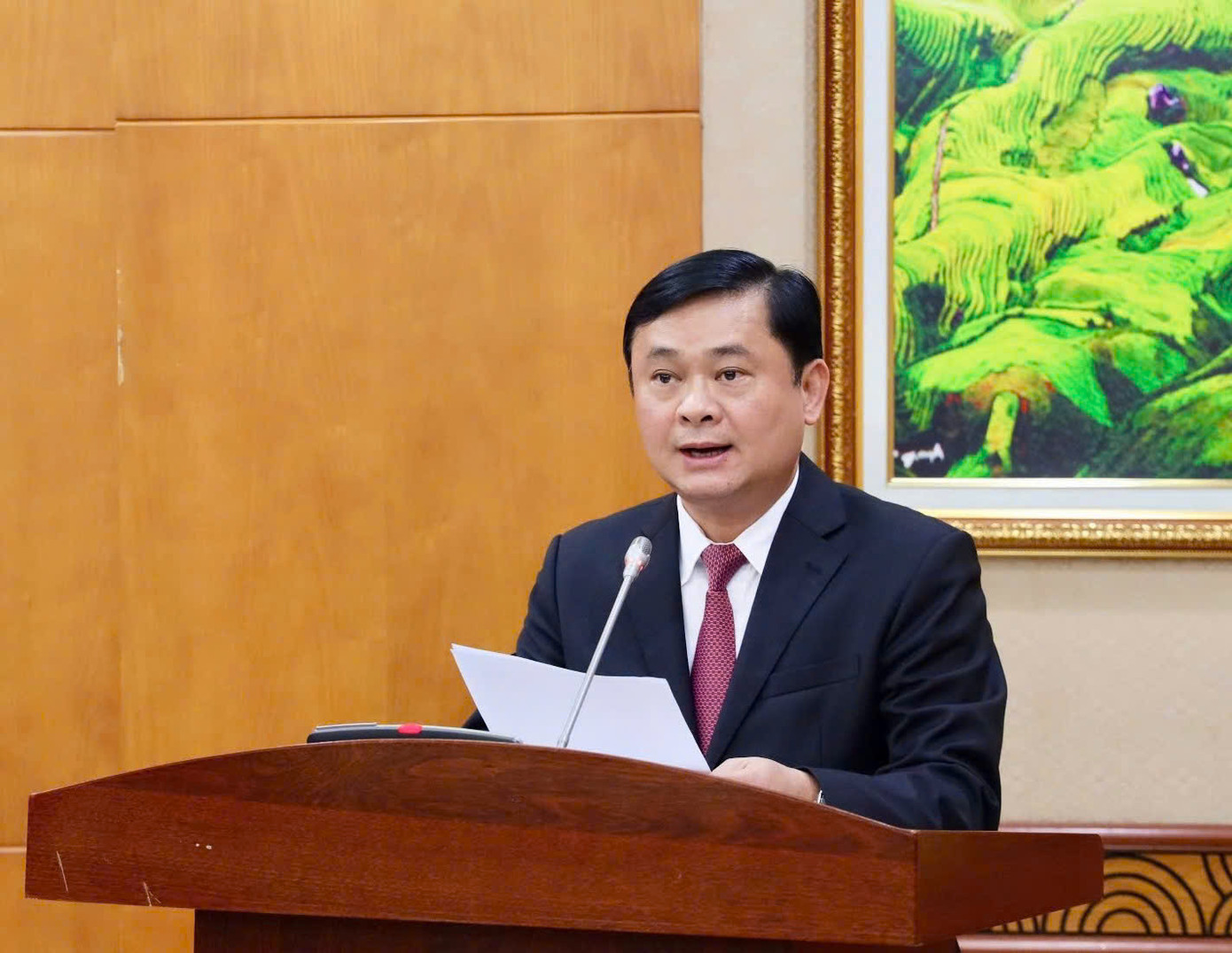 Tân Phó Ban Kinh tế Trung ương Thái Thanh Quý phát biểu nhận nhiệm vụ. Ảnh: Như Ý. Tân Phó Ban Kinh tế Trung ương Thái Thanh Quý phát biểu nhận nhiệm vụ. Ảnh: Như Ý.