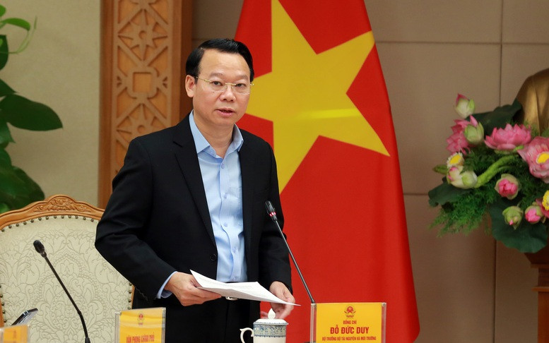 Bộ trưởng Bộ NN&amp;PTNT Lê Minh Hoan và Bộ trưởng Bộ TN&amp;MT Đỗ Đức Duy phát biểu tại cuộc làm việc. Ảnh: VGP.