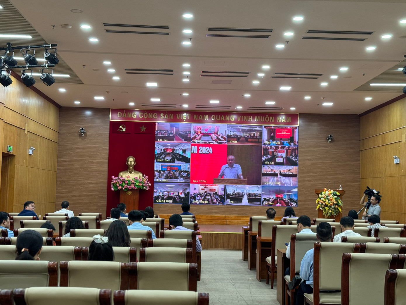 Điểm cầu tại Đảng uỷ Khối các cơ quan T.Ư. Ảnh: PV.