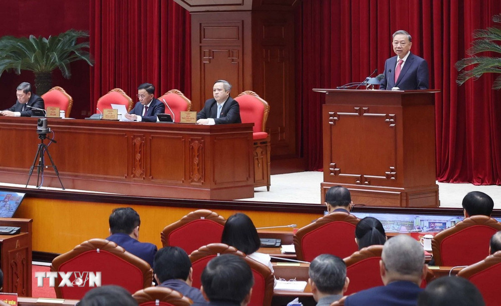 Tổng Bí thư Tô Lâm phát biểu tại hội nghị. Ảnh: TTXVN. Tổng Bí thư Tô Lâm phát biểu tại hội nghị. Ảnh: TTXVN.