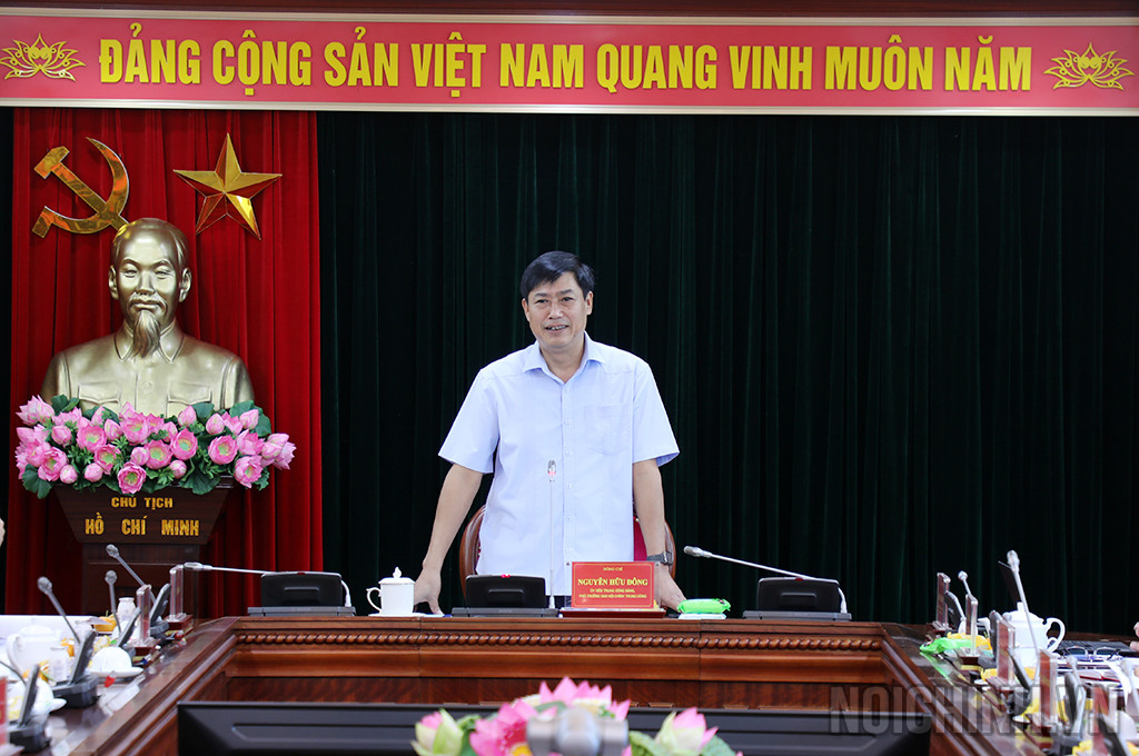 Ông Nguyễn Hữu Đông phát biểu kết luận hội nghị. Ảnh: Noichinh.vn