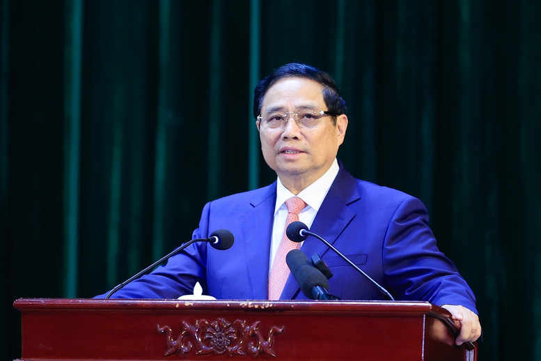 Thủ tướng Chính phủ phát biểu tại buổi thăm Học viện Kỹ thuật quân sự. Ảnh: VGP. Thủ tướng Chính phủ phát biểu tại buổi thăm Học viện Kỹ thuật quân sự. Ảnh: VGP.