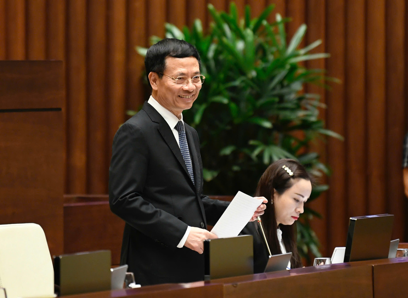 Bộ trưởng Bộ TT&TT Nguyễn Mạnh Hùng. Ảnh: Như Ý. Bộ trưởng Bộ TT&TT Nguyễn Mạnh Hùng. Ảnh: Như Ý.