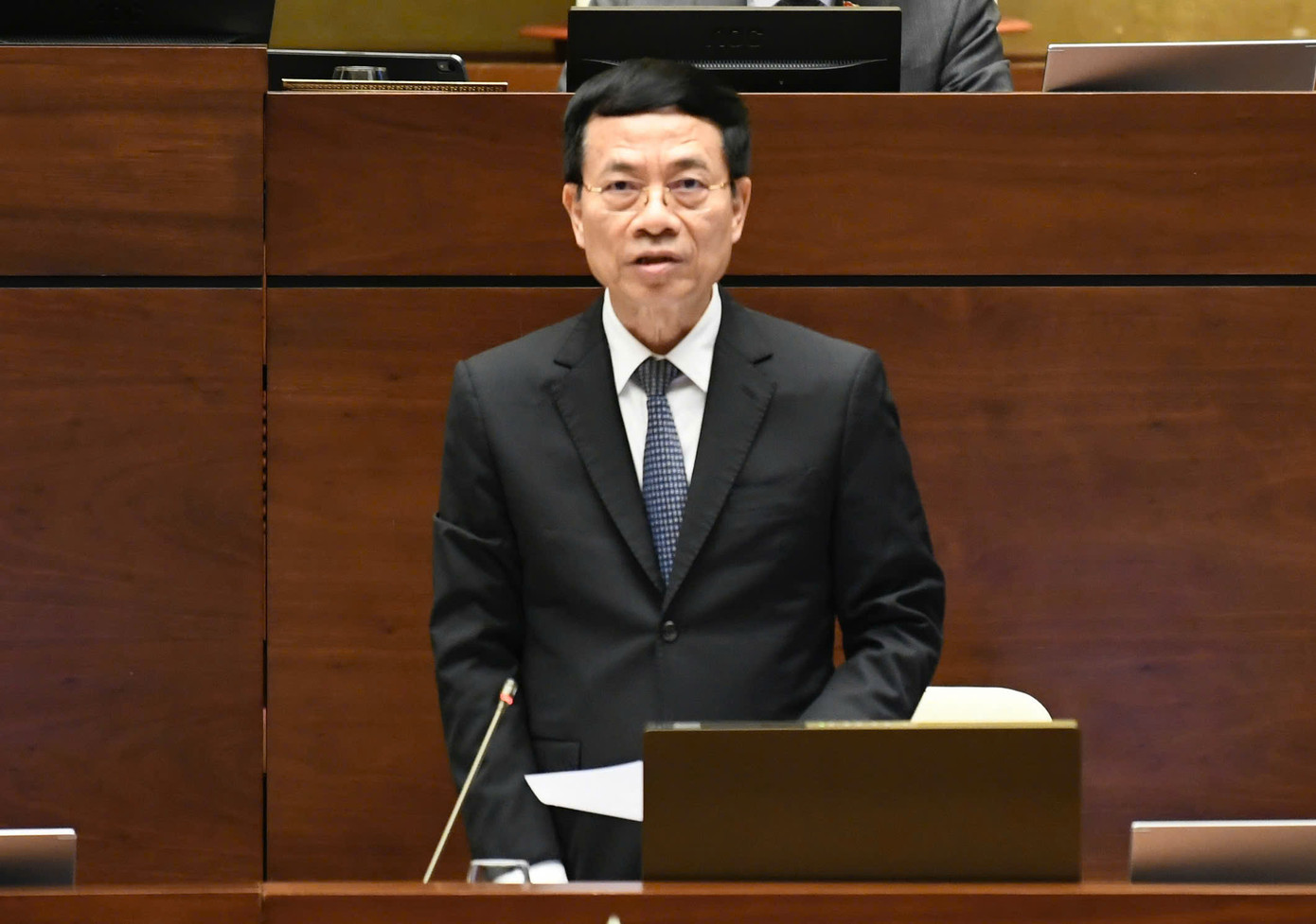 Bộ trưởng Bộ TT&TT Nguyễn Mạnh Hùng. Ảnh: Như Ý. Bộ trưởng Bộ TT&TT Nguyễn Mạnh Hùng. Ảnh: Như Ý.