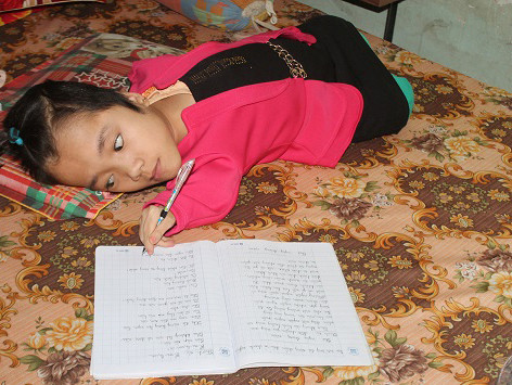 Cô bé nghị lực Lê Thị Mỹ Hòa