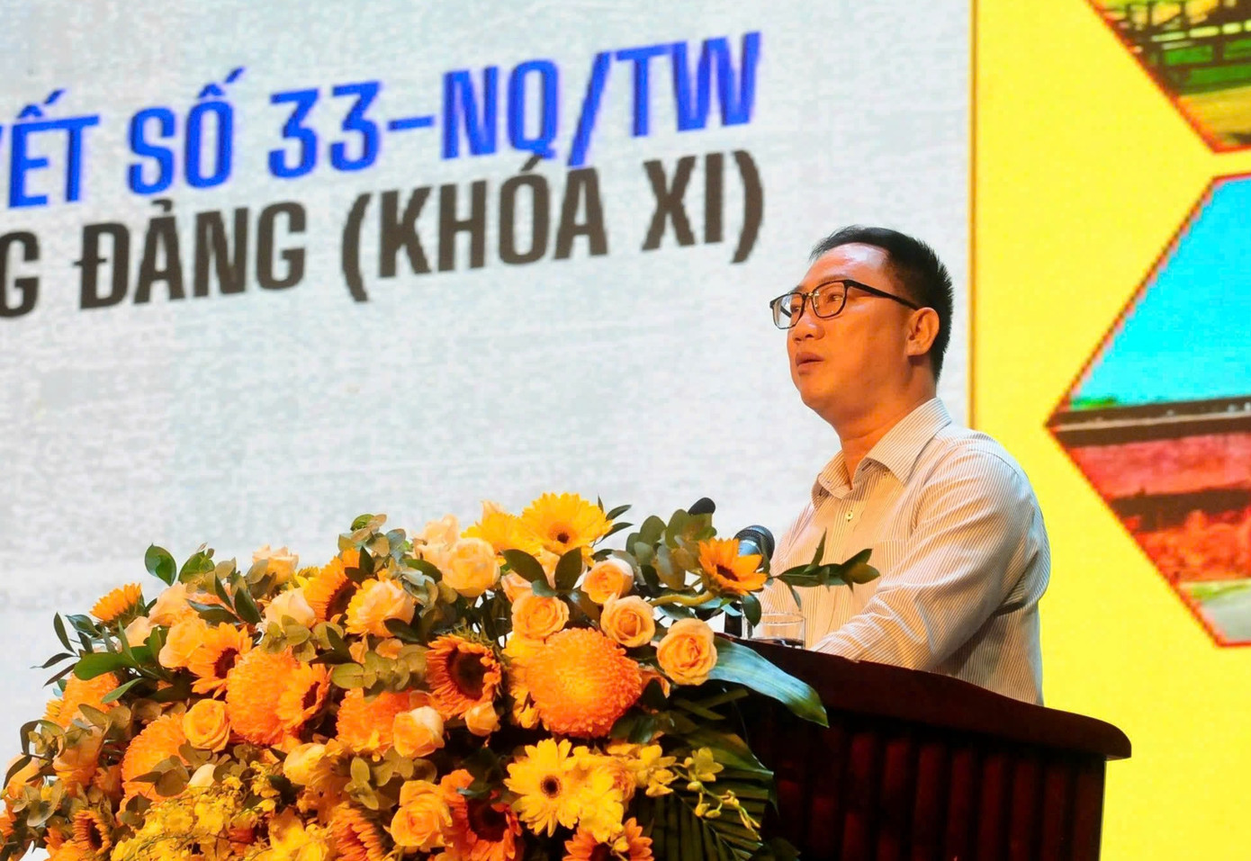 TS. Trịnh Đăng Khoa trình bày tham luận tại hội nghị. Ảnh: Thanh Thanh. TS. Trịnh Đăng Khoa trình bày tham luận tại hội nghị. Ảnh: Thanh Thanh.