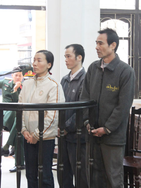 Các bị cáo tại phiên tòa