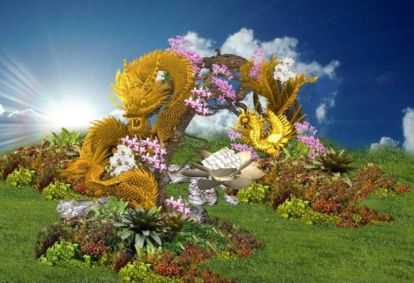 Mô hình Huyền thoại Việt. Ảnh: D.C. Mô hình Huyền thoại Việt. Ảnh: D.C