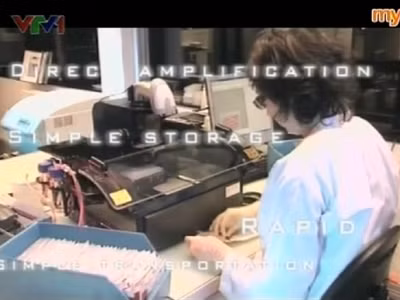 Hình minh họa về ngân hàng ADN của Bionet trên truyền hình.