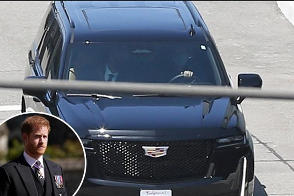 Harry về Mỹ sau khi dự tang lễ Hoàng thân Philip. Ảnh: Tripale.