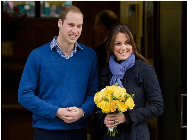 Vợ chồng William - Kate khi Kate mang bầu lần đầu tiên. Ảnh: LEON NEAL/ AFP via Getty Images.