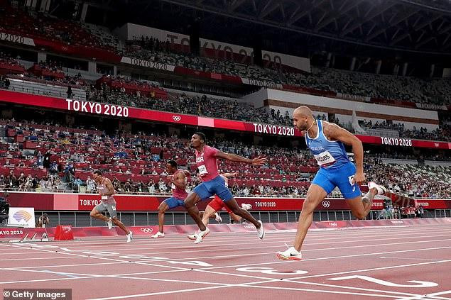 Các VĐV thi chạy 100m nam có kết quả rất sát nhau. Ảnh: Getty Images. Các VĐV thi chạy 100m nam có kết quả rất sát nhau. Ảnh: Getty Images.