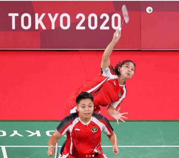 Cặp VĐV Indonesia khi thi đấu. Ảnh: Instagram.