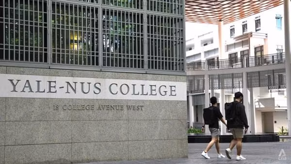 Lối vào ĐH Yale-NUS. Ảnh: Calvin Oh/ CNA.