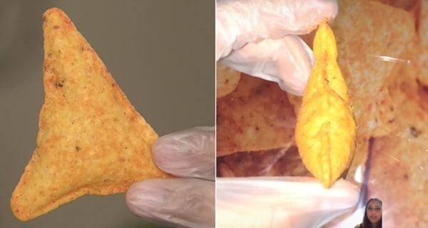 Miếng bim bim phồng như chiếc gối mini mà Rylee phát hiện ra. Ảnh: Today. Miếng bim bim phồng như chiếc gối mini mà Rylee phát hiện ra. Ảnh: Today.