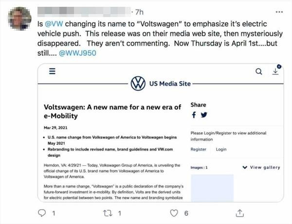 Rất nhiều người đã chia sẻ thông báo về việc đổi tên của hãng xe nổi tiếng. Ảnh: Twitter. Rất nhiều người đã chia sẻ thông báo về việc đổi tên của hãng xe nổi tiếng. Ảnh: Twitter.