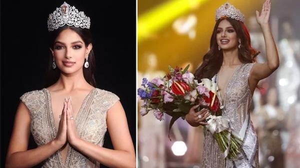 Harnaaz Sandhu mặc bộ váy được lấy cảm hứng từ văn hóa của quê hương cô. Ảnh: Instagram.