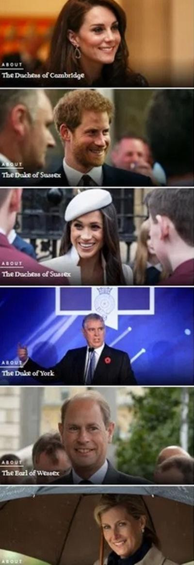 Trước đây, Harry - Meghan xếp trên các cô chú mình, như thế là đúng với thứ tự kế vị. Ảnh: The Sun.