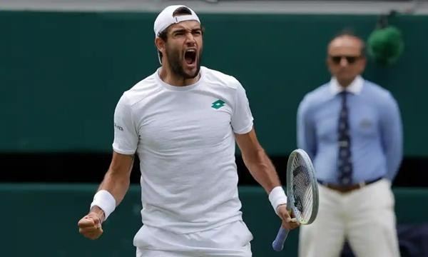 Matteo Berrettini. Ảnh: Tom Jenkins/ The Guardian. Matteo Berrettini. Ảnh: Tom Jenkins/ The Guardian.