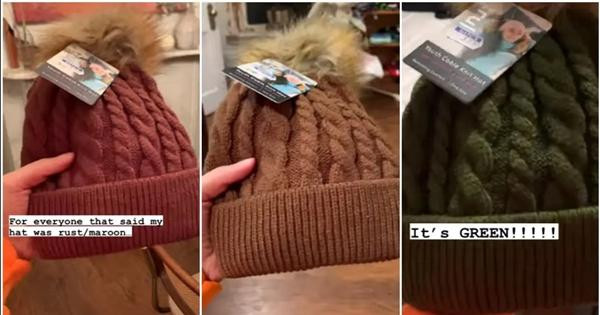 Hóa ra không phải chiếc mũ có năng lực siêu nhiên, mà là do ánh sáng. Ảnh: @otelia**. Hóa ra không phải chiếc mũ có năng lực siêu nhiên, mà là do ánh sáng. Ảnh: @otelia**.