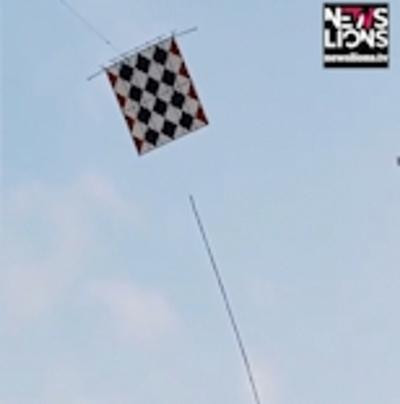 Con diều lớn được thả trong lễ hội. Ảnh: News Lions.