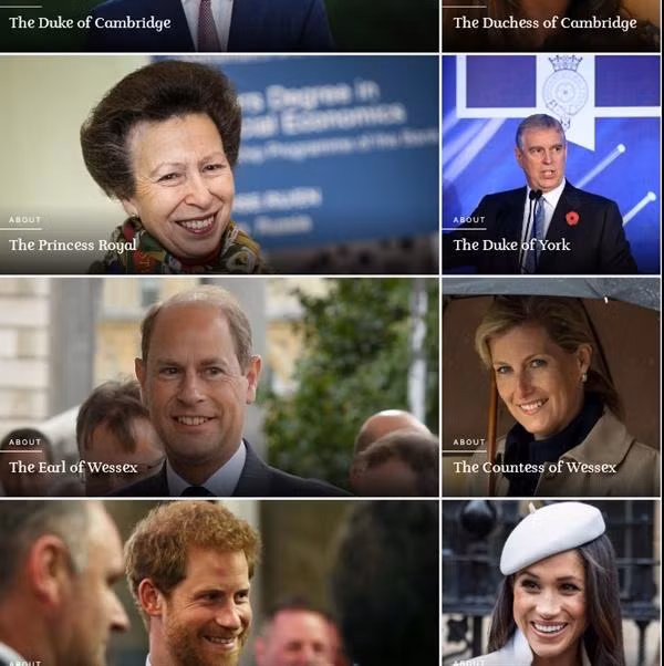 Harry - Meghan vừa bị Hoàng gia đẩy xuống dưới cùng trong danh sách những thành viên gần với Nữ hoàng nhất. (Ảnh chụp màn hình) Harry - Meghan vừa bị Hoàng gia đẩy xuống dưới cùng trong danh sách những thành viên gần với Nữ hoàng nhất. (Ảnh chụp màn hình)