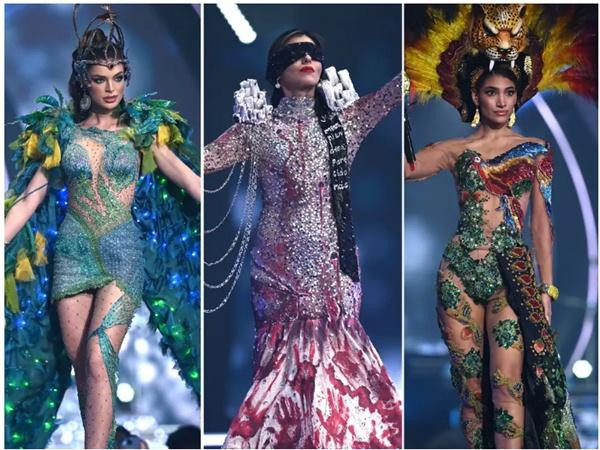 Các thí sinh tham dự Miss Universe 2021 đều trình diễn những bộ trang phục dân tộc lộng lẫy. Ảnh: Miss Universe.