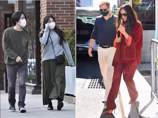 Có vẻ phong cách của Mako đơn giản hơn Meghan. Meghan từng đến thăm trường học có nhiều trẻ em nghèo ở New York mà mặc trang phục và đi giày xa xỉ. Ảnh: GrosbyGroup; Robert Kamau/ Getty Images.