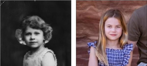 Ảnh Nữ hoàng năm 1931 (trái) cho thấy Charlotte hiện nay trông rất giống Nữ hoàng ngày xưa. Ảnh: Popperfoto via Getty Images; Instagram. Ảnh Nữ hoàng năm 1931 (trái) cho thấy Charlotte hiện nay trông rất giống Nữ hoàng ngày xưa. Ảnh: Popperfoto via Getty Images; Instagram.