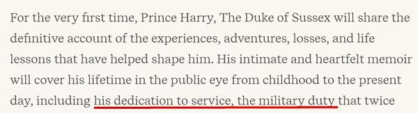 Thông báo trên trang web của Harry - Meghan có nhắc đến thời gian Harry ở trong quân ngũ. (Ảnh chụp màn hình).