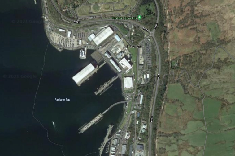 Căn cứ quân sự rất quan trọng thuộc Hải quân Hoàng gia Anh. Ảnh: Google Maps. Căn cứ quân sự rất quan trọng thuộc Hải quân Hoàng gia Anh. Ảnh: Google Maps.