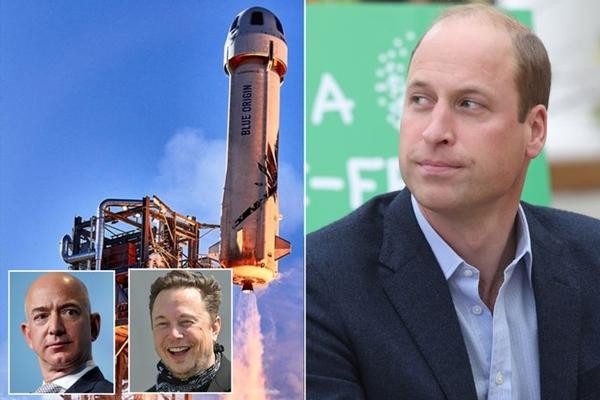 Hoàng tử William phản đối cuộc đua vào vũ trụ. Ảnh: Mirror.