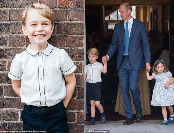 George mặc chiếc áo đắt tiền trong bức ảnh sinh nhật 5 tuổi, nhưng đó là chiếc áo được mặc đi mặc lại trong nhiều dịp. Ảnh: Matt Porteous/ PA Wire/ REX/ Shutterstock; AFP/ Getty Images. George mặc chiếc áo đắt tiền trong bức ảnh sinh nhật 5 tuổi, nhưng đó là chiếc áo được mặc đi mặc lại trong nhiều dịp. Ảnh: Matt Porteous/ PA Wire/ REX/ Shutterstock; AFP/ Getty Images.