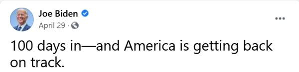 Bài đăng của Tổng thống Mỹ cũng được xem rất nhiều, dù chỉ có đúng một câu. (Ảnh chụp màn hình).