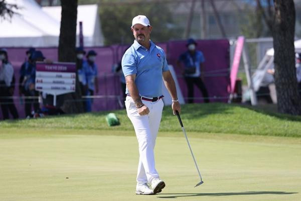 VĐV Rory Sabbatini khi thi đấu tại Olympic Tokyo. Ảnh: Chris Trotman. VĐV Rory Sabbatini khi thi đấu tại Olympic Tokyo. Ảnh: Chris Trotman.