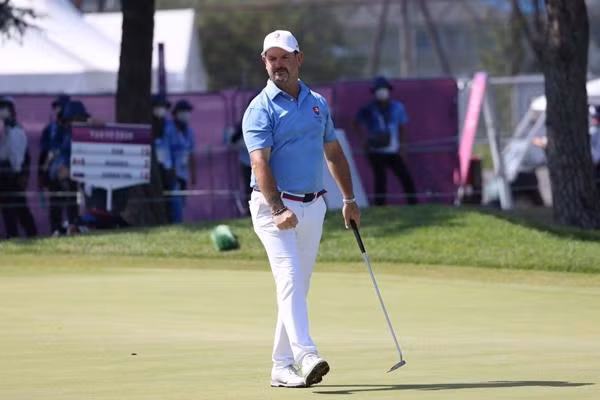 VĐV Rory Sabbatini khi thi đấu tại Olympic Tokyo. Ảnh: Chris Trotman.