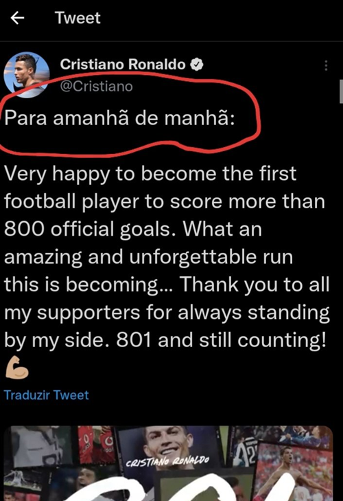 Bài đăng "lỗi". Ảnh: Twitter.