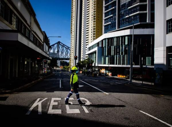 Thành phố Brisbane (Úc) đang trong thời gian phong tỏa. Ảnh: AFP/ Getty. Thành phố Brisbane (Úc) đang trong thời gian phong tỏa. Ảnh: AFP/ Getty.