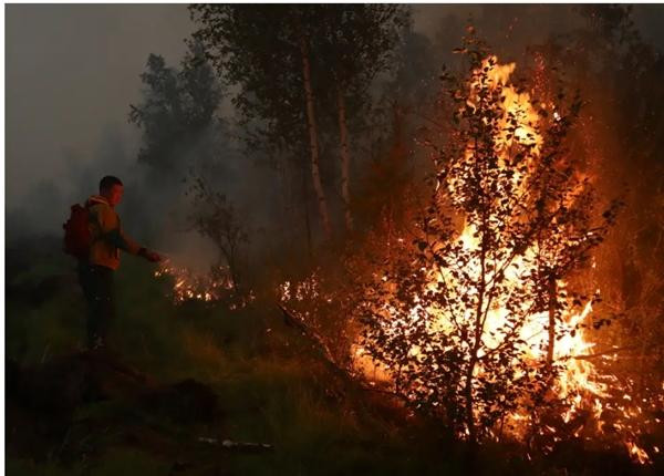 Cháy rừng ở Nga. Ảnh: Roman Kutukov/ Reuters.