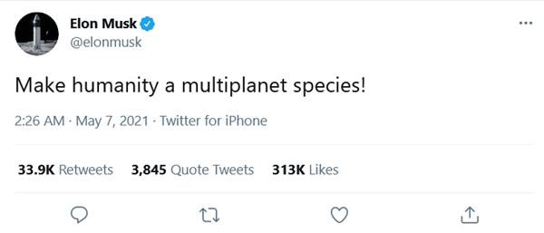 "Biến con người thành giống loài đa hành tinh!". (Ảnh chụp màn hình). "Biến con người thành giống loài đa hành tinh!". (Ảnh chụp màn hình).