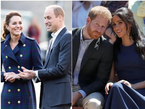 Khi còn ở Hoàng gia Anh, vợ chồng Harry - Meghan cũng có số người theo dõi trên mạng xã hội gần bằng William - Kate. Ảnh: Samir Hussein/ WireImage/ Getty Images; Phil Noble/ Getty Images.