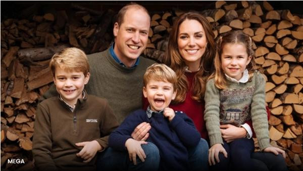 Vợ chồng William - Kate và 3 con. Ảnh: Mega.