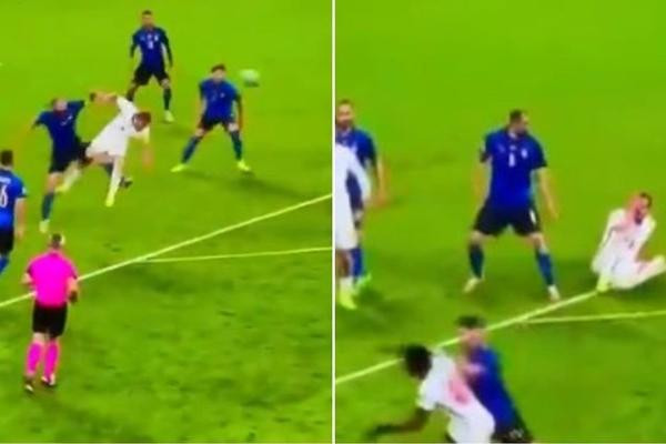 Kane được cho là cũng "ăn vạ" nhằm kiếm một quả phạt đền. Ảnh: One Football.