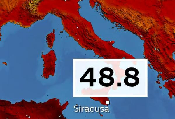 Cơ quan Khí tượng của Anh cũng vừa đưa cảnh báo rằng sau nước Ý, đợt nóng có thể tràn tới Anh. Ảnh: Cơ quan Khí tượng Vương quốc Anh.