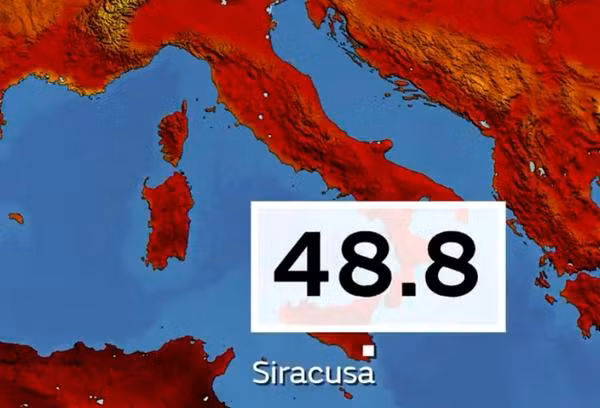 Cơ quan Khí tượng của Anh cũng vừa đưa cảnh báo rằng sau nước Ý, đợt nóng có thể tràn tới Anh. Ảnh: Cơ quan Khí tượng Vương quốc Anh.